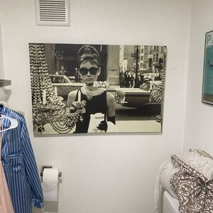 Black and White vintage Audrey Hepburn “Breakfast at Tiffany” poster 23x35